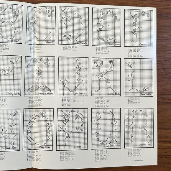 Back Street Say it With Little Wildflowers Collar Patterns 1983 Needlework - Picture 2 of 3